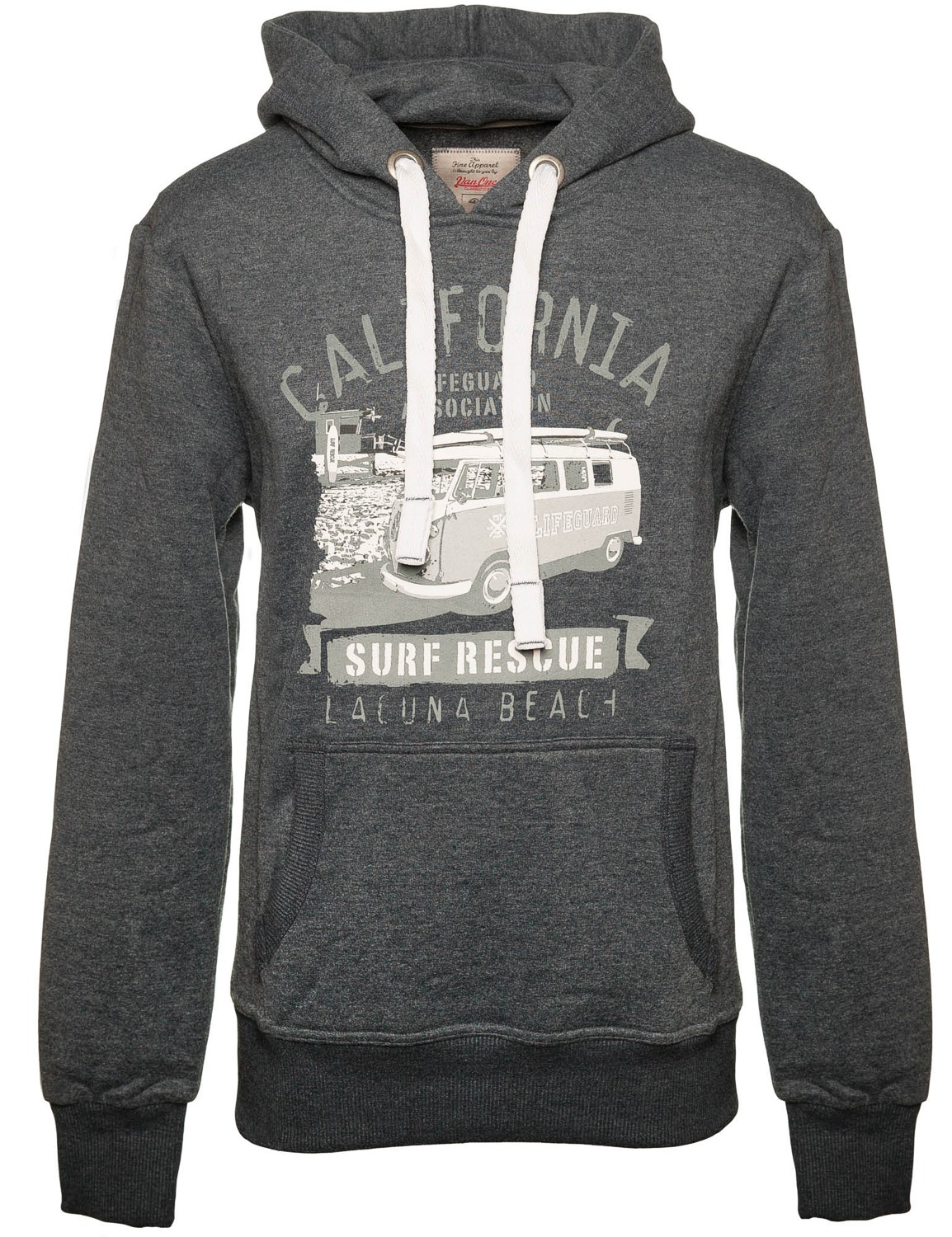 Herren Hoodie VW Bulli LAGUNA BEACH Anthracite Indigo Grey Gr.M