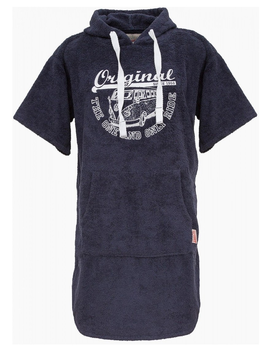Surf Poncho VW Bulli ORIGINAL RIDE Navy / White Gr.S/M