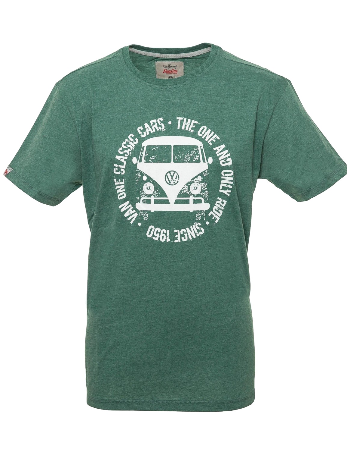 Herren T-Shirt VW Bulli Bulli FACE USED New Green / White Gr.S