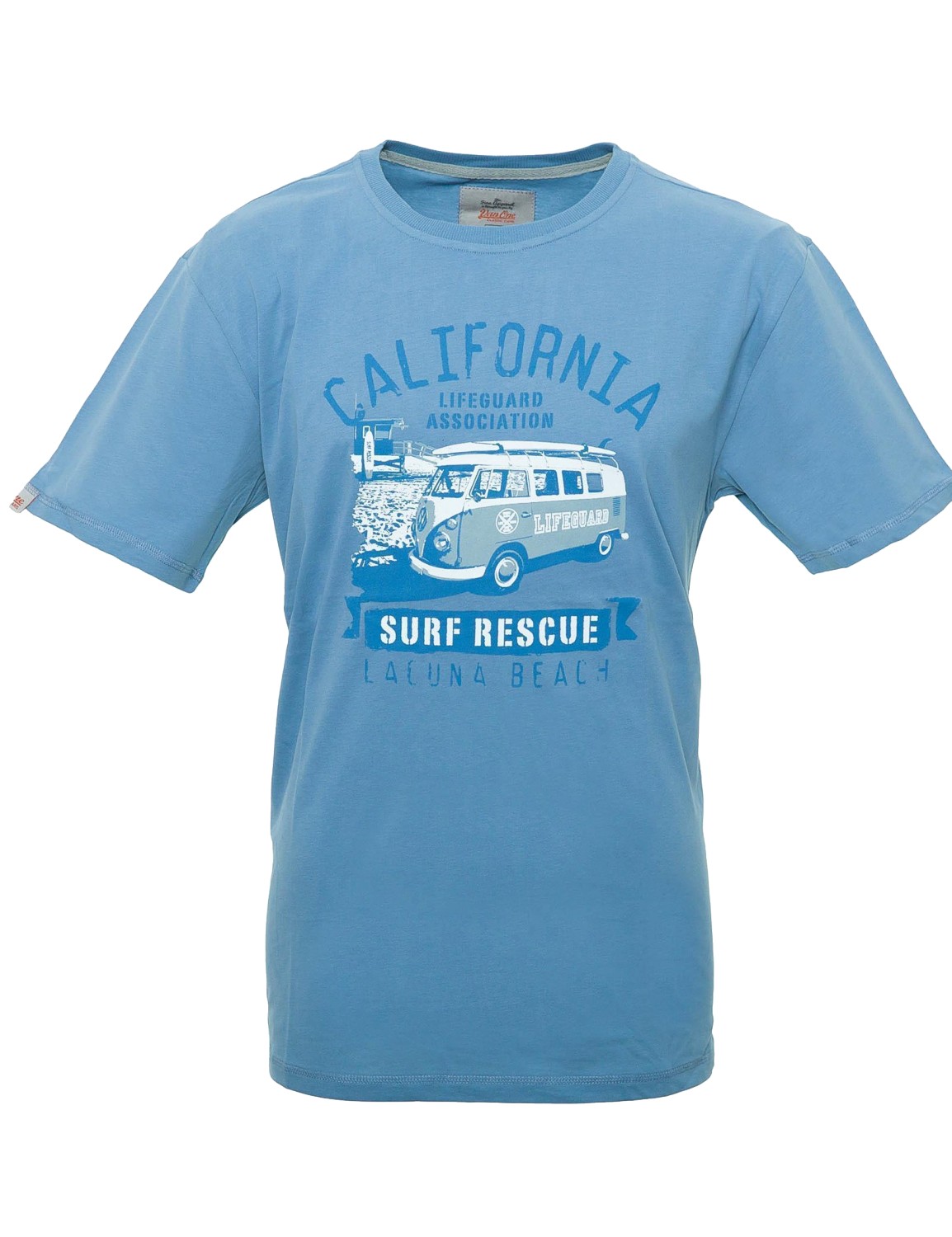 Herren T-Shirt VW Bulli LAGUNA BEACH Dove Blue / Blue Gr.XL