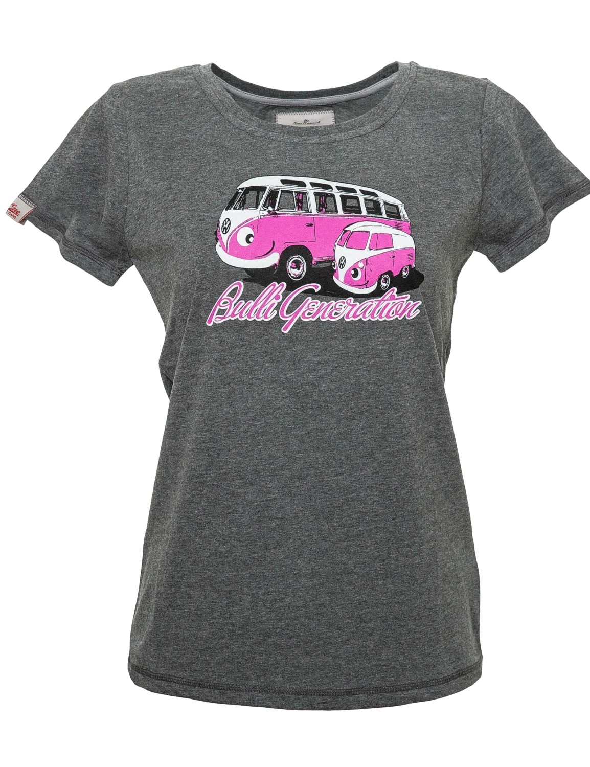 Damen T-Shirt VW Bulli BULLI GENERATION Dark Grey / Pink Gr.XS