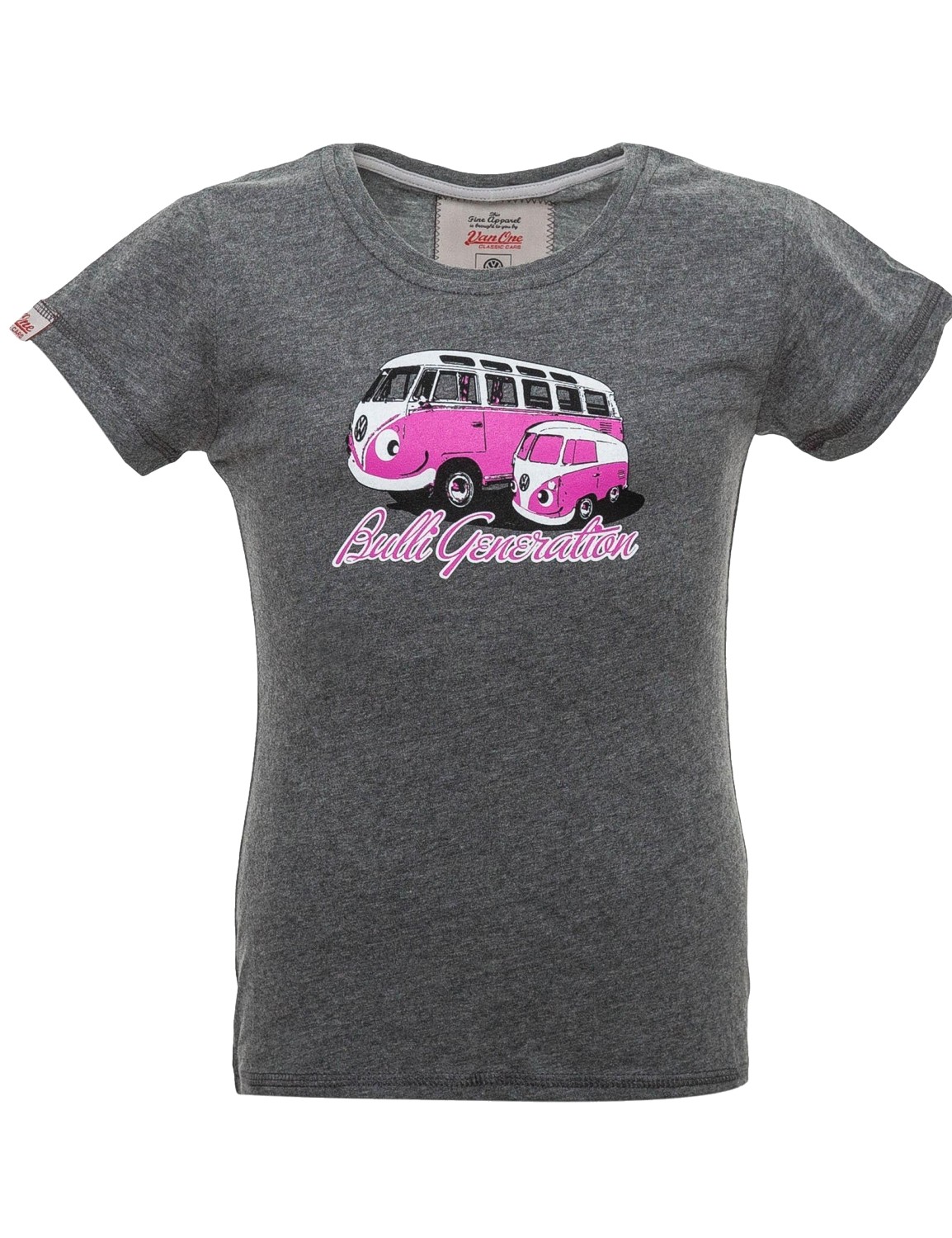Girls T-Shirt VW Bulli BULLI GENERATION Dark Grey / Pink Gr.134/140