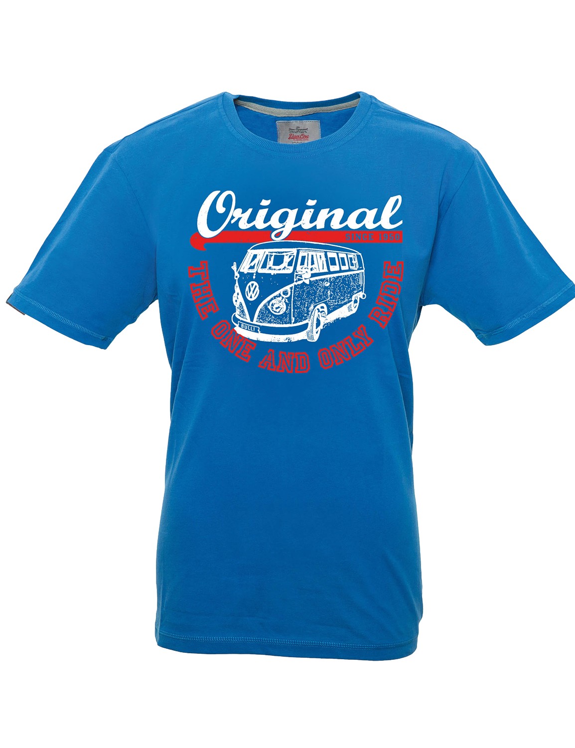 Herren T-Shirt VW Bulli ORIGINAL RIDE Blue White Red Gr.XL