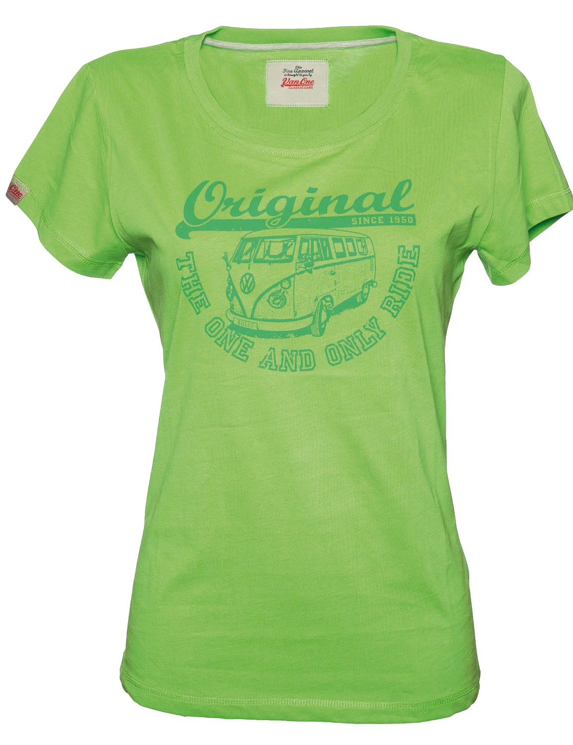 Damen T-Shirt VW Bulli ORIGINAL RIDE Green Green Gr.XS